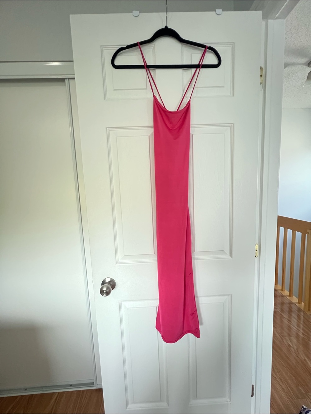 Missguided Vibrant Pink Slip Dress with Thin Straps size 0